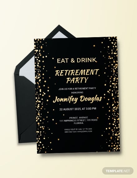 eat and drink retirement pary