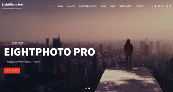 eightphoto pro highly configurable homepage wordpress theme