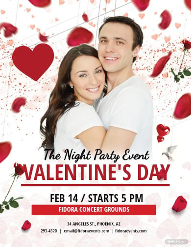 free valentines day party flyer template