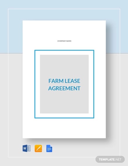 farm lease agreement template