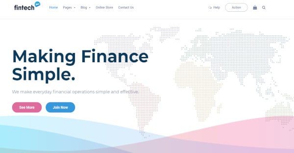 fintech –wp seo financial technology theme