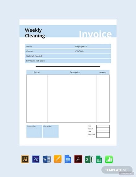 free commercial cleaning invoice template1