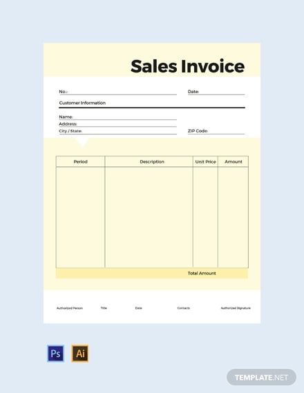 free commercial sales invoice template 440x570