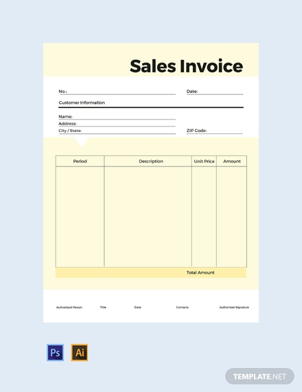 19 sales invoice templates free word excel pdf download free premium templates