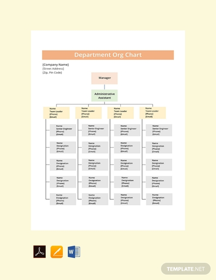 free department org chart template