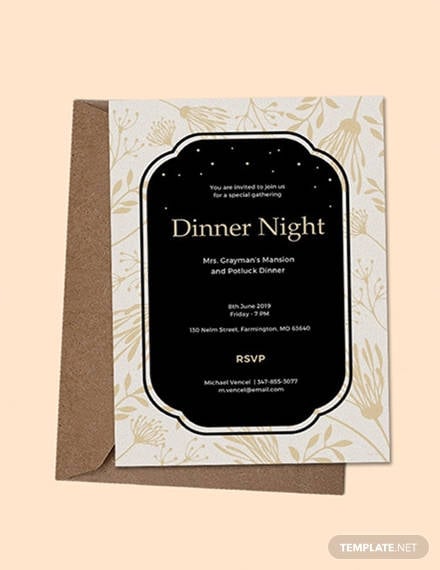 free dinner invitation template