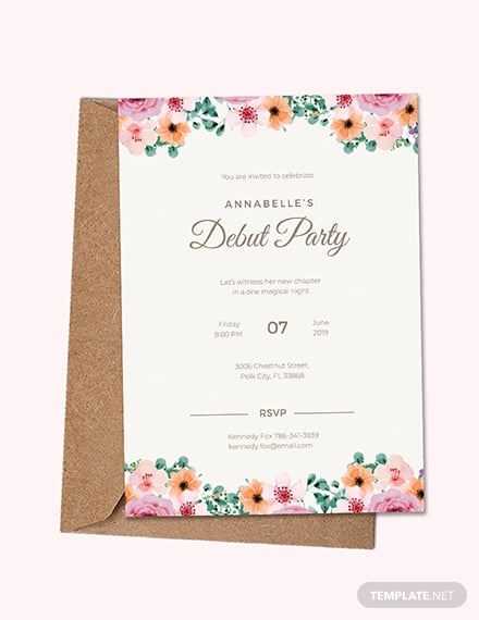 10+ Classic Debut Invitation Card Templates