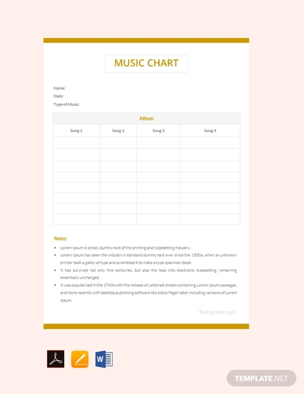 free music chart template