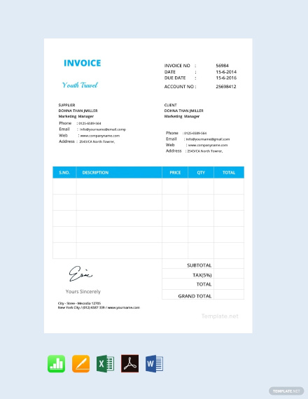 free invoice template microsoft word 2003