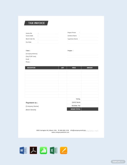 free tax invoice template