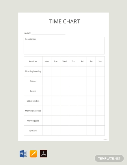 free time chart template