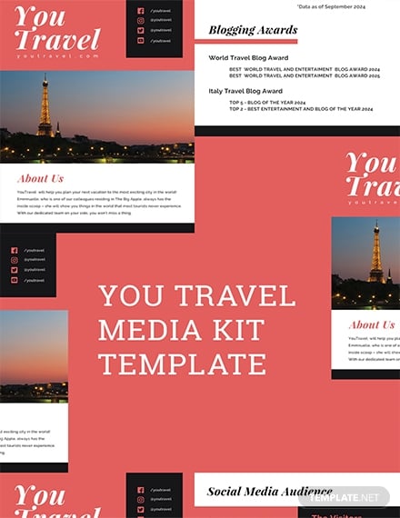 free travel blog media kit template