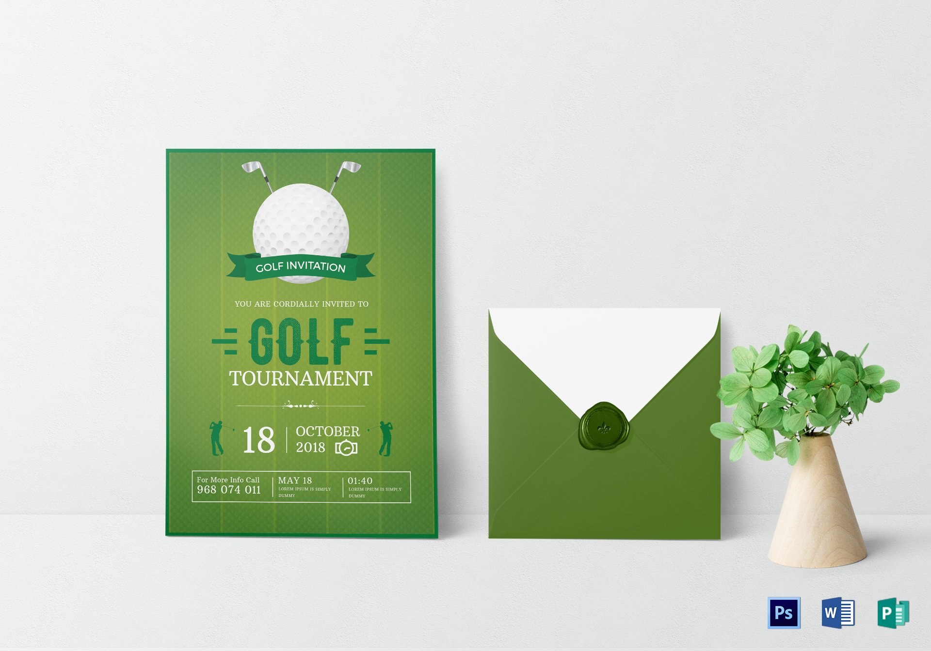 golf tournament invitation card template