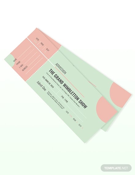 grand show admission ticket template