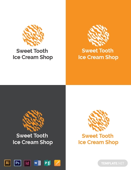 ice cream shop logo