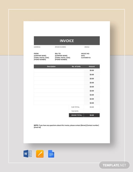 48 Blank Invoice Templates Ai Psd Google Docs Apple Pages Free Premium Templates