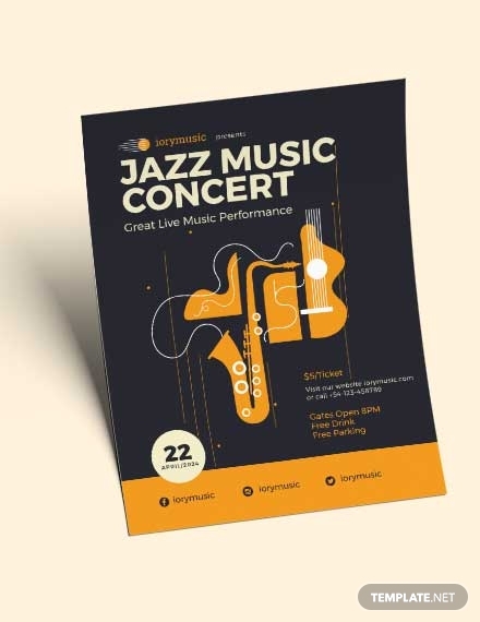 jazz concert flyer template