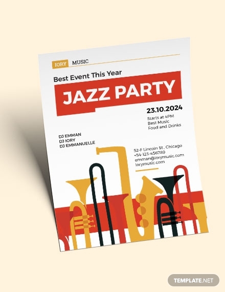 jazz flyer template