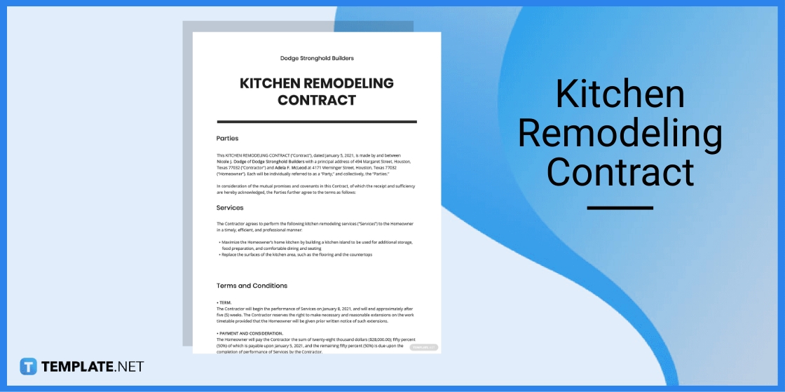 How To Make/Create a Kitchen Remodeling Contract [Templates + Examples