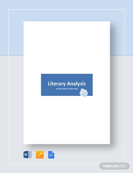 literary analysis sample template