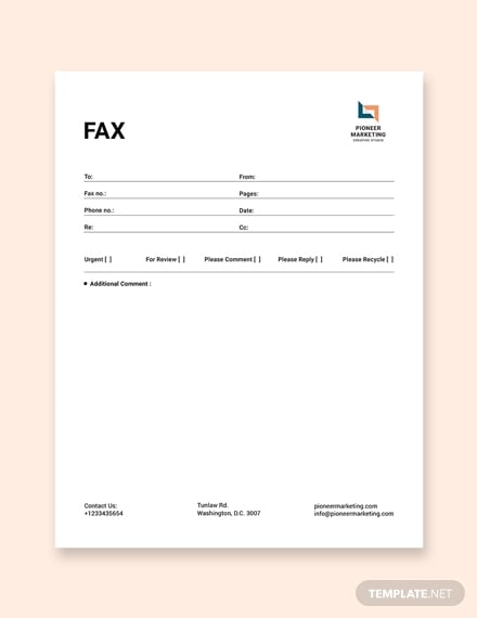 marketing-agency-fax-paper-template