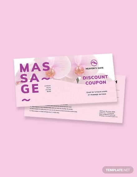 massage coupon template
