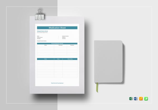 medication sheet template e155152887410