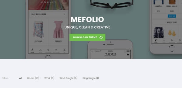 mefolio wpml supported wordpress theme