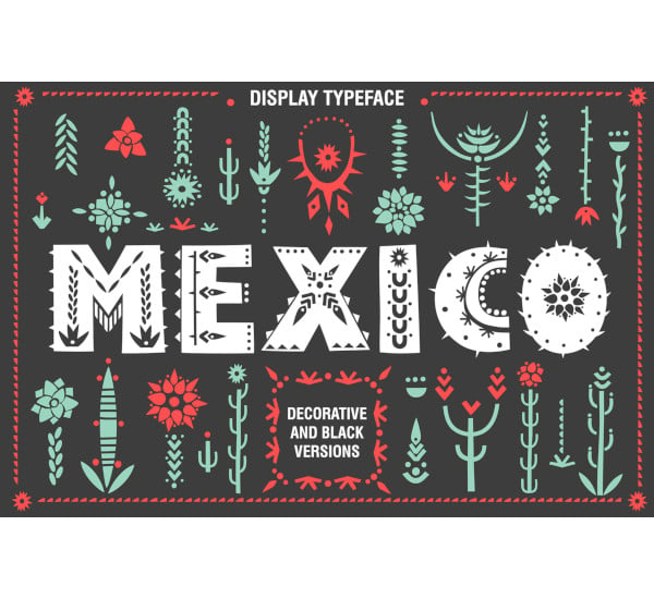 mexico font family template