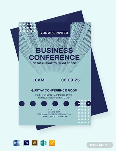 modern conference invitation template