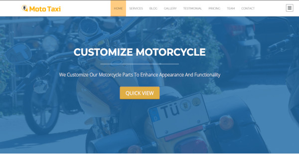 moto taxi motorcycle service theme from wordpress
