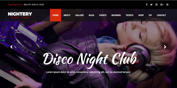 nightery disco night club wp theme