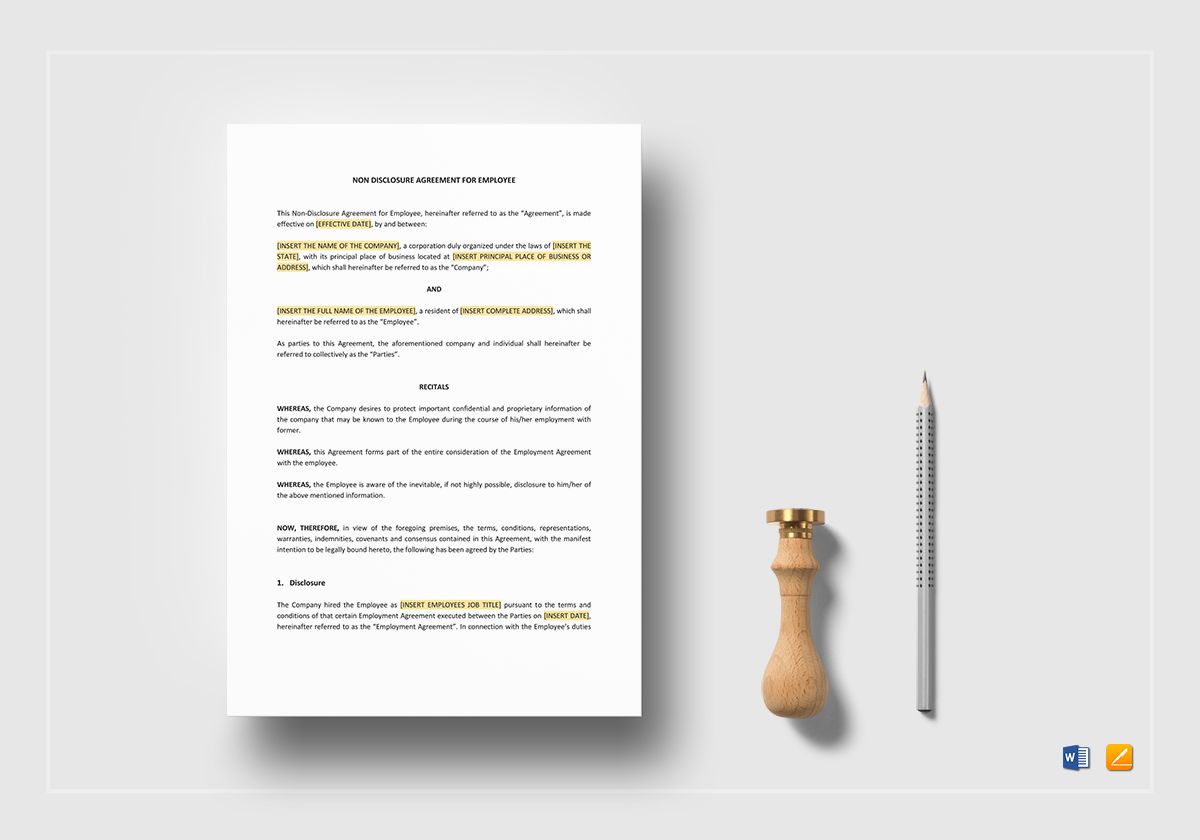 non-disclosure-agreement-for-employee-template