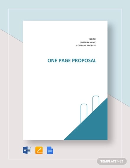 6  How to Write a One Page Proposals Templates PDF Word Free