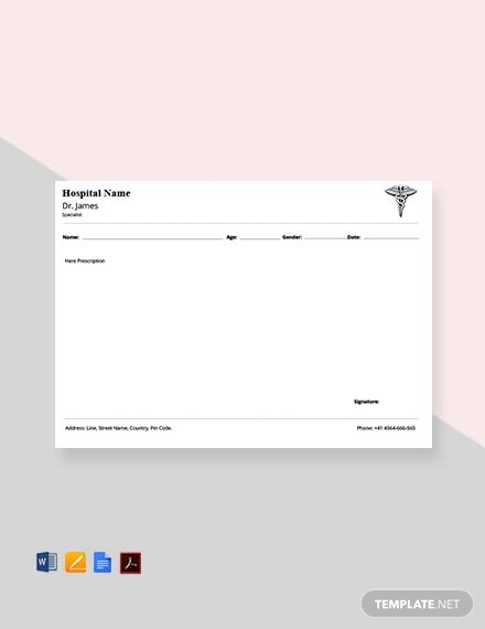 orthopedic doctors prescription template