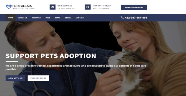 petapalozza animal care wordpress theme