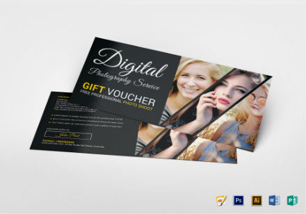 photo session gift voucher template