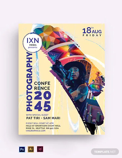 photography event conference flyer template