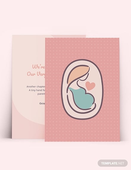 pregnancy announcement card template