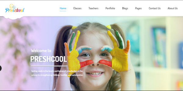 preschool simple but functional wordpress theme