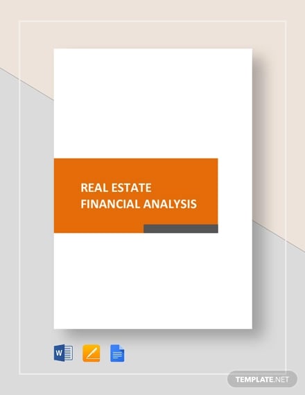 real estate financial analysis template