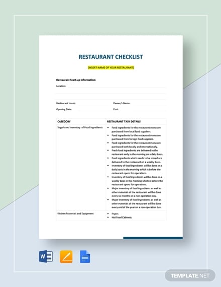 restaurant-checklist