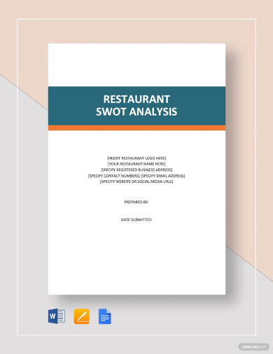 restaurant swot analysis template