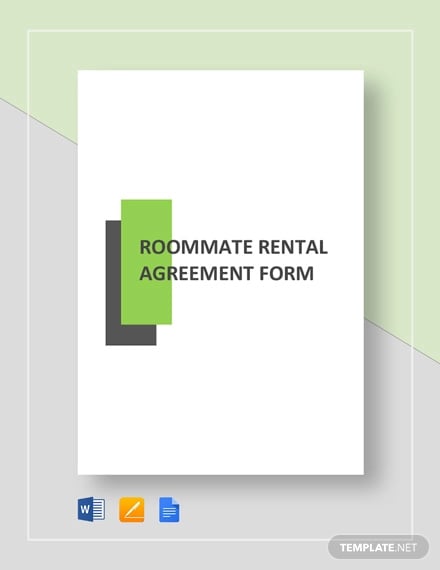roommate rental agreement form template