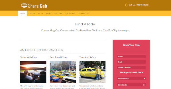 share cab wordpress theme for cab 