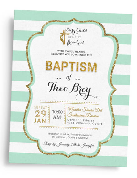 simple baptismal invitation