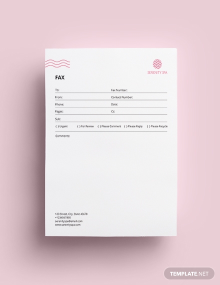 spa-fax-paper-template