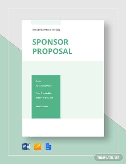 sponsor proposal template