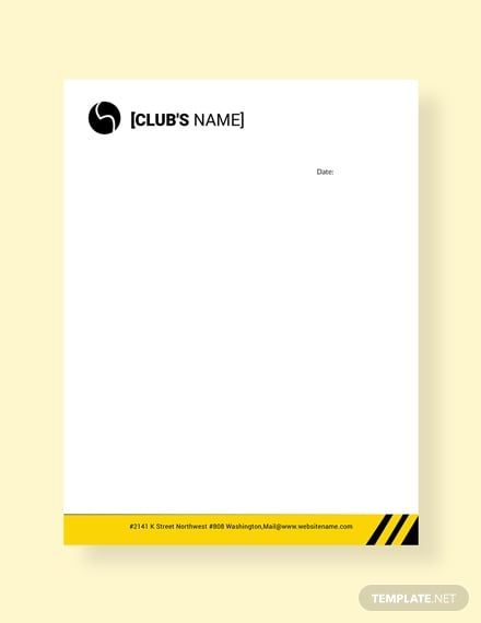 sports-club-letterhead-design
