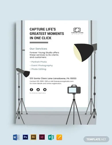 studio photography flyer template